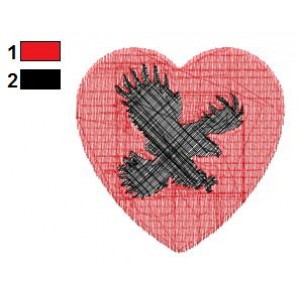Eagle Heart Tattoos Embroidery Designs